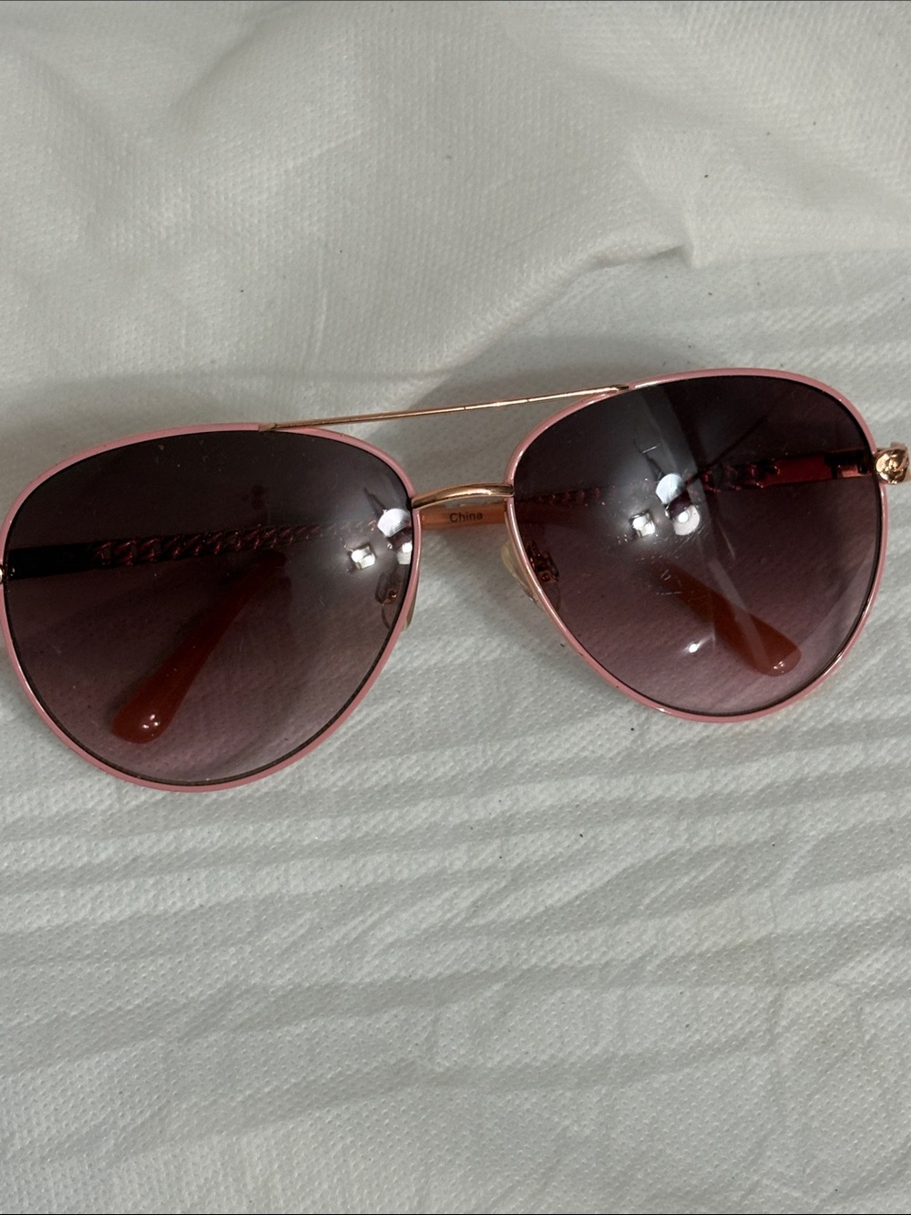Tahari Pink Aviator Sunglasses